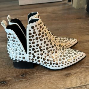 Steven Steve Madden white Renata studded bootie